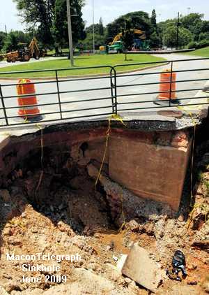 Sinkholes on When The Collapsed Area Was Cleared Out With An Excavator